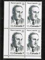 CANADA  Scott # 558** VF MINT NH LOWER LEFT CORNER BLOCK Of 4  Stamp Scan #436 - Blocs-feuillets