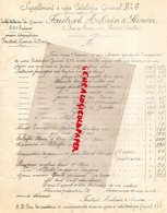 72- LE MANS- RARE LETTRE FAUTRAT ACHAIN SIMON- 1894- SUPPLEMENT CATALOGUE N° 6-BETTERAVE AGRICULTURE RAYGRAS-SALSIFIS - 1800 – 1899