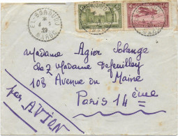 MAROC - 1929 - ENVELOPPE Par AVION De EL-BOROUDJ => PARIS - Luftpost