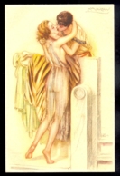 Mauzan - Woman And Man Kissing / 248-4 / Not Circulated Postcard, 2 Scans - Mauzan, L.A.