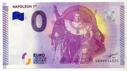 2015-1 BILLET TOURISTIQUE FRANCE 0 EURO SOUVENIR N° UEAV014263 NAPOLEON 1er - Privatentwürfe