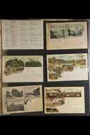 EUROPEAN POSTCARD COLLECTION 1890's-1930's MAINLY GERMANY & FRANCE Postcard Selection In An Old Album That Includes A Mo - Other & Unclassified
