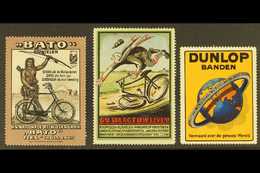 CYCLING BICYCLES 1900's-1930's Interesting Group Of Colourful Advertising Labels All Featuring Cycle Themes, Unused No G - Unclassified