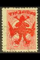 1913 20c Rose Carmine, Overprinted "Eagle" In Red, Variety "overprint Inverted", SG 6 Pl II Variety (Mi 6x Var), Very Fi - Albanien