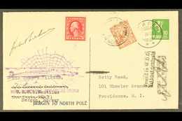 NORTH POLE 1931 WILKINS EXPEDITION CARD To USA, Signed At Top Left, And Bearing Norway 10 Ore Tied Bergen Cds Of 3.VI.31 - Altri & Non Classificati