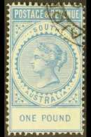SOUTH AUSTRALIA 1886-96 £1 Blue Perf 11½-12½, SG 199a, Very Fine Used. For More Images, Please Visit Http://www.sandafay - Otros & Sin Clasificación
