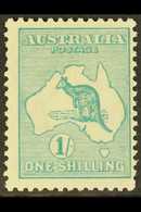 1915 1s Blue-green Kangaroo, SG 28, Mint. For More Images, Please Visit Http://www.sandafayre.com/itemdetails.aspx?s=628 - Autres & Non Classés