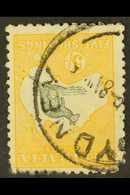 1915 5s Grey And Yellow With WATERMARK INVERTED, SG 30w, Used With Damaged Upper- Left Corner, Cat £500. For More Images - Andere & Zonder Classificatie