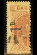 1878 1d On Half 5s Dull Rose, Surcharged With Smaller Numeral & "D", SG 88, Very Fine Used. For More Images, Please Visi - Barbados (...-1966)