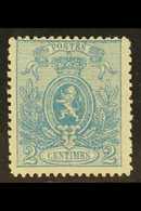 1866-67 2c Blue Lion Perf 14½x14 (SG 41, COB 24, Michel 21 A), Fine Mint Part Og, Very Fresh. For More Images, Please Vi - Other & Unclassified