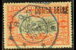 BELGIAN CONGO 1909 3f.50 Black And Vermilion, Local Overprint, COB 37L, Neat Boma Cancel, With Congo Study Circle Certif - Other & Unclassified