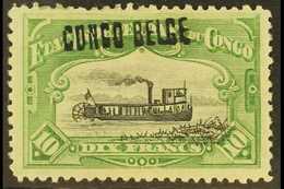 CONGO 1909 10f. Black And Green Perf. 12, Local Overprint, COB 39L, Fine Mint. For More Images, Please Visit Http://www. - Autres & Non Classés