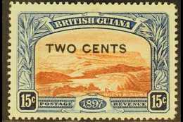 1899 1c On 15c, No Stop After "CENTS", SG 224a, Fine Mint. For More Images, Please Visit Http://www.sandafayre.com/itemd - Guyane Britannique (...-1966)