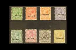 SALONICA - BRITISH FIELD OFFICE. 1916 "Levant" Overprinted Set Complete, SG S1/S8, Very Fine Mint, The 9d And 1s Values  - Brits-Levant