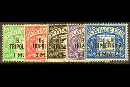 TRIPOLITANIA POSTAGE DUES 1950 B.A. Surch Set, SG TD6/10, Very Fine Used. (5 Stamps) For More Images, Please Visit Http: - Africa Orientale Italiana