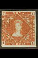 1851 1d Red Brown On Bluish Paper, SG 1, Very Fine Mint, Large Part Og. Close But Clear Margin At Left And Large Margins - Altri & Non Classificati