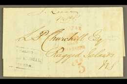 1865 (6 Feb) Stampless Entire Letter Regarding The Fish Trade Sent From Kingston (Jamaica) To A Mr Churchill At The Remo - Autres & Non Classés