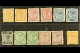 1863-68 FRESH MINT SELECTION On A Stock Card. Includes 1863 Perf 11½-12 1d Yellow Orange (x2), 2d Rose (x2), 3d Blue, 3d - Altri & Non Classificati
