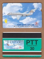 AC - TURK TELECOM PHONECARDS -  DOUGLAS DC - 9 30 CREDITS 19 APRIL 1994 - Avions