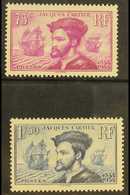 1934 Jacques Cartier Pair, Yv 296/7, Very Fine NHM. (2 Stamps) For More Images, Please Visit Http://www.sandafayre.com/i - Other & Unclassified