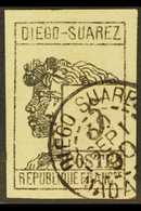DIEGO-SUAREZ 1890 5c Grey-black, Imperforate, Yvert 7, SG 7, Very Fine Used, 4 Margins. For More Images, Please Visit Ht - Altri & Non Classificati