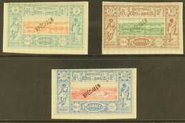 SOMALI COAST DJIBOUTI 1894-1900 5c, 10c, And 50c "Views Of Djibouti" With Diagonal "SPECIMEN" Overprints, Maury 9a, 10a, - Sonstige & Ohne Zuordnung