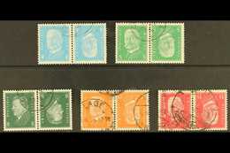 1928-31 HINDENBURG / EBERT TETE BECHE A Used Selection Of "Hindenburg" Tete Beche Including 4pf + 4pf Light Blue (Mi K9) - Autres & Non Classés