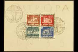 1935 OSTROPA Mini-sheet (Michel Block 3, SG MS576a), Used With Special Exhibition Cancels, Small Thins & Slightly Trimme - Other & Unclassified