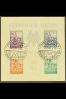 RUSSIAN ZONE WEST SAXONY 1946 Leipzig Fair Miniature Sheet (Mi Block 5, SG MSRD51), With Leipziger Messe Special Cancel. - Other & Unclassified