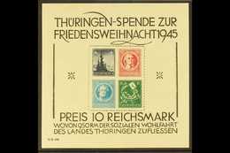 SOVIET ZONE - THURINGIA 1945 Christmas Social Welfare MINIATURE SHEET, SG MSRF10 (Michel Block 2), Never Hinged Mint, Ca - Other & Unclassified