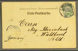 SOUTH WEST AFRICA 1905 (7 Nov)  "Feld - Postkarte" To Germany Bearing 5pf Yacht Tied By Fine "KEETMANSHOOP" Cds Cancel,  - Autres & Non Classés