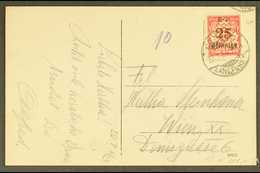 1924 (24 JAN) Picture Post Card To Vienna Bearing 1923 25pf On 50m Red, Michel 184, Tied By "DANZIG / LANGFUHR" Cds Canc - Andere & Zonder Classificatie