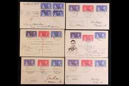 1937-38 CORONATION COVERS An All Different Registered Group Comprising The Set With 1938 "OCEAN ISLAND" Cds's, Two Undat - Gilbert & Ellice Islands (...-1979)