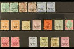 FARIDKOT 1887-1898 MINT SELECTION On A Stock Card That Includes 1887-1900 Set (less 4d), 190 3p & Officials To 6a & 8a.  - Autres & Non Classés