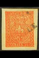 PARMA 1853 15c Vermilion Red, Sass 7a, Superb Used On Small Piece Tied By Parma 2 Line Cancel. Cat €725 (£650) For More  - Sin Clasificación