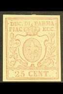 PARMA 1857 25c Lilac Brown, Sass 10, Superb Mint Og. Lovely Fresh Stamp. Cat Sass €1100 (£980) For More Images, Please V - Ohne Zuordnung
