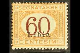 LIBYA POSTAGE DUE 1925 60c Brown & Orange (Sassone 11, SG D24), Never Hinged Mint, Very Fresh. For More Images, Please V - Other & Unclassified