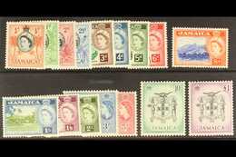 1956-58 Complete Definitive Set, SG 159/174, Never Hinged Mint. (16 Stamps) For More Images, Please Visit Http://www.san - Giamaica (...-1961)