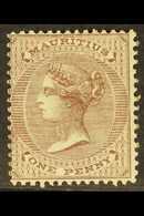 1863 1d Purple Brown, Variety "wmk Inverted And Reversed", SG 56y, Very Fine Mint, Unpriced SG. For More Images, Please  - Maurice (...-1967)