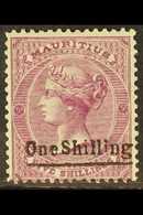 1877 1s On 5s Rosy Mauve, SG 81, Very Fine Mint. Scarce Stamp. For More Images, Please Visit Http://www.sandafayre.com/i - Maurice (...-1967)