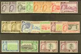 1953-62 Pictorials Complete Set With All Types I & II, SG 136a/49, 136b, 139a, 142a & 149a, Never Hinged Mint, Fresh. (1 - Montserrat