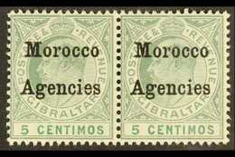 1905 5c Grey Green And Green, Horizontal Pair One Showing The Variety "cd Sideways", SG 24a, Fine Mint. For More Images, - Other & Unclassified