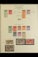 BRITISH CURRENCY 1907-56 MINT COLLECTION On Four Album Pages Includes Such Things As The 1914-31 Complete Set With Examp - Other & Unclassified