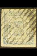 1881-85 1a Milky Blue, Imperf On White Wove Paper (SG 4, Scott 4, Hellrigl 4b), 4 Good Margins And Barred Circular Cance - Nepal