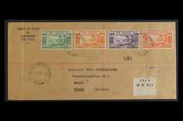 ENGLISH 1948 (April) Printed "Service Des Postes" Envelope Registered  To Sweden, Bearing 5c To 20c Tied "New Hebrides V - Autres & Non Classés