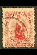 1901 1d Carmine, Perf 14 X 11, On Pirie Paper, SG 282, Good Used. For More Images, Please Visit Http://www.sandafayre.co - Altri & Non Classificati
