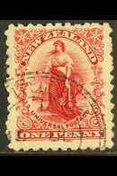 1901 1d Carmine, Perf 11, On Basted Mills Paper, SG 286, Fine Used. For More Images, Please Visit Http://www.sandafayre. - Autres & Non Classés