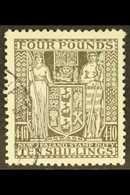 1931-40 Postal Fiscal £4.10s Deep Olive Grey, SG F167, Cat £2250 If Postally Used, Cds Used (likely Fiscal Cancel) For M - Andere & Zonder Classificatie