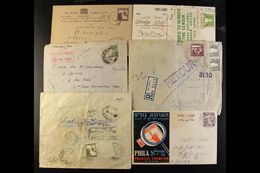 POSTAL HISTORY ACCUMULATION 1920s To 1940s Covers & Cards Bearing Palestine Stamps, Also Some Used Postal Stationery Car - Palestine