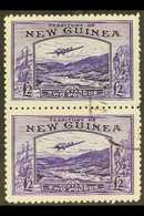 1935 £2 Bright Violet, Bulolo Goldfields, Airmail, SG 204, Superb Used Vertical Pair. Scarce Multiple. For More Images,  - Papua New Guinea